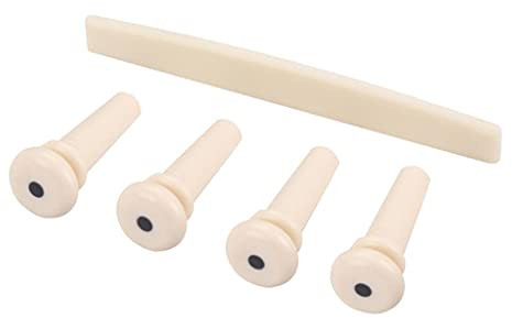 ＡＷＨＡＯ 4 Stücke Akustik Bass Gitarren Stegstifte + Sattel für Bassgitarre Ersatz