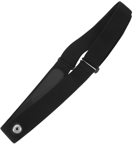 BUGUUYO Fascia Toracica Cardiofrequenzimetro Regolabile in Silicone Nero per Allenamento Fitness e Outdoor Cintura Sostitutiva Comfort e Precisione per Monitoraggio Battiti Cardiaci