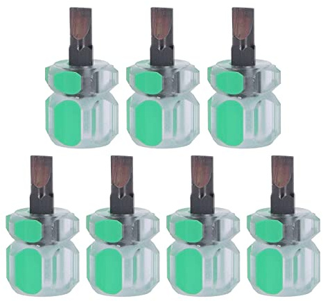 Tournevis plat, lot de 7 tournevis courts avec poignée ergonomique antidérapante, multifonction dédié aux machines à coudre pour les réparations domestiques et de précision