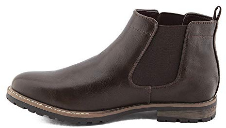 Toocool Botines Chelsea Elegantes para Hombre, Zapatos Botas Beatles en Piel Sintética, Polainas Clásicas para Hombre para Ceremonia, Trabajo, Tiempo Libre LO-Y28, marrón, 42 EU
