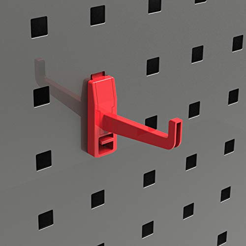 OFAY Accesorios De Pared para Agujeros De Herramientas Pared De Agujeros para Herramientas De Pared Juego De Gancho Parcial Rojo,10 Medium Single Hooks