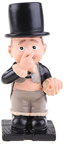 SHOTAY Toilet Butler Roll Paper Holder,Toilet Butler Roll Paper Holder Pinching Nose Resin Ornament for Bathroom Old Boys(No Roll Paper Holder)
