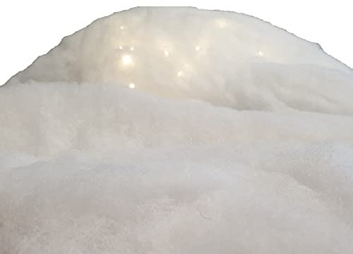 Lederkonzept Kunstschnee Matte Polsterwatte 100g/m², 1,50m x 1,50m, ca. 10 mm dick, Dekoschnee 100% Polyester, waschbar