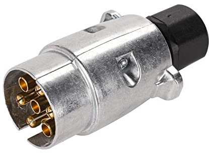 AOHEWEI Dragkrok Elektrisk släpkontakt 7-stift metall aluminiumlegering 7-vägs billjuskopplingar för båtar RV husvagn eller andra kommersiella fordon