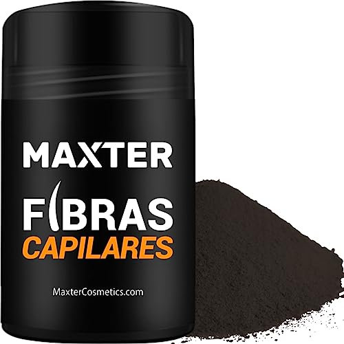 Fibras Capilares Maxter Tamaño Bolsillo - Disimula la Falta de Pelo al Instante, Microfibras de Algodón en Polvo 100% Natural para Hombre y Mujer (Castaño Oscuro 3g Mini)