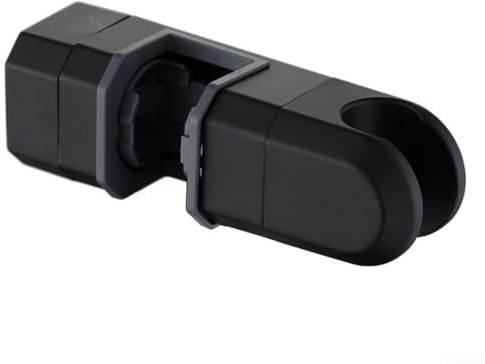 Lioaeust Duschkopfhalter 15 mm - 30 mm Chrom Duschstangenhalter verstellbare Halterung für Duschsystem (schwarz)