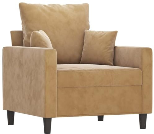 vidaXL Fåtölj Brun 60 cm sammet, stol, tv-stol, tv-fåtölj, stolar, tv-stolar, tv-fåtöljer, vardagsrumsstol, vardagsrumsstolar, vardagsrumsfåtölj