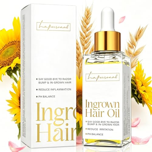 LA.PERSONAL 3 In1 Damen und Herren Öl gegen Eingewachsene Haare 40ml | Natürliches Sonnenblumenkernöl, Beruhigendes Pflegeöl,Pflegend,Nicht Reizend,After Shave Beruhigt Rötungen Juckreiz