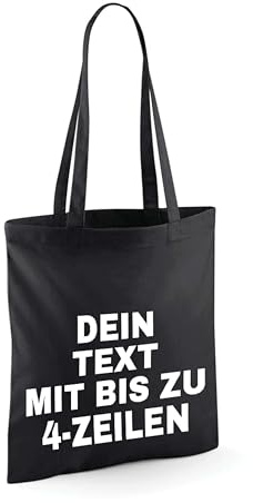 NIMAMA Tragetasche Jutebeutel Bedrucken Lassen - Mit Wunschtext personalisiert - Einkaufstasche als Geschenk für Damen und Herren selbst gestalten