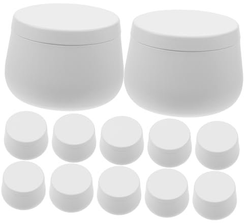 Cabilock Caja De Hojalata Redonda De 4 Oz Con Tapa Sellada, Contenedor Metálico Blanco Para Almacenamiento De Té, Dulces y Velas, 24 Piezas, Adecuado Para Cocina y Regalos Familiares