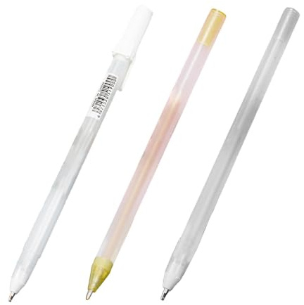 Generisch 3-teiliger Weißer Markierungsstift, Weißer Gelstift, 0,8 Mm Weiße Stifte Für Kunst, Weißer Stift, Weißer Permanentmarkierungsstift Für Kunst, Glas, Stoff, Stein, Keramik, Leinwand