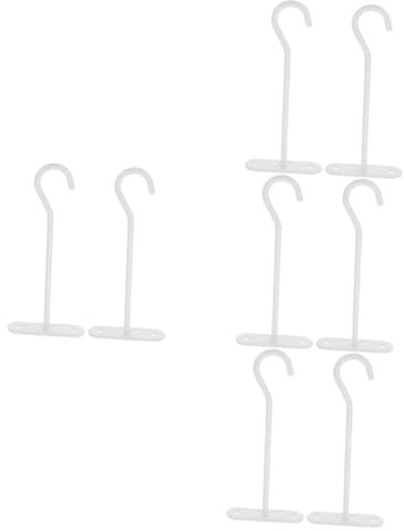 iplusmile 8 Set Appendiabiti per Piante da soffitto Gancio lampadario fioriera da Appendere Gancio appendi vasi Gancio di Piante Ganci per Piante per cesti appesi Ferro da Stiro Bianca