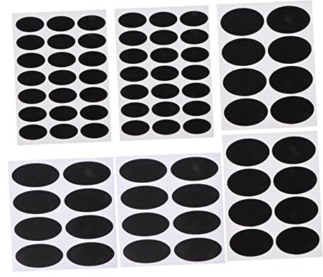 WEKAMOS Etiquetas Adhesivas Impermeables Negro Mate para Botellas de Condimentos 148 en Papel Ovaladas para Clasificar y Organizar Frascos de Especias en Cocina