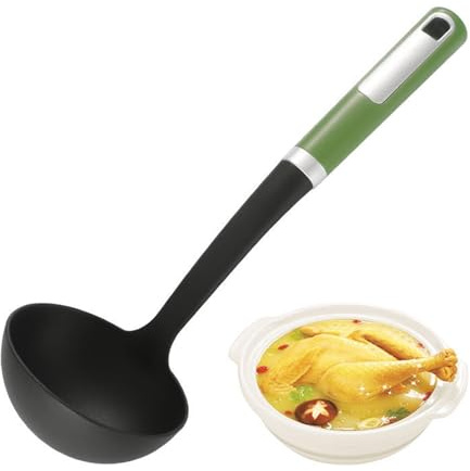FZL02068LM Cuisine Louche en Plastique Nylon, cuillère de Cuisson et de Service, cuillère à Soupe, louche à Salade for Sauce à Soupe, Sauce au Chili, Mise en Conserve de Salade Vaisselle