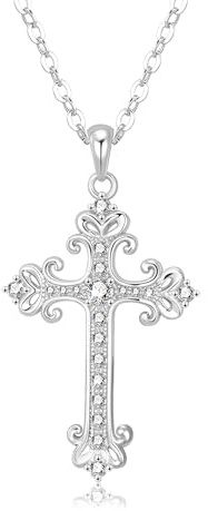 ALEXCRAFT Edelstahl Gold Kreuz Halskette für Damen Freu Silber Zirkon Kette | Kette für Damen Edelstahl Verstellbare Kreuz Anhänger Halskette Wasserdicht Halsketten Ketten Schmuckgeschenke Weihnachten