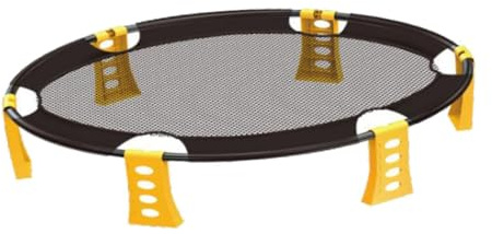 Fxzqgnh Gioco Roundnet con 2 Palline, Borsa Porta Palloni, Giocattolo Compatto in PP con Pompa, Perfetto per Bambini E Adulti, Riunioni, Spiaggia, Parco, Giallo
