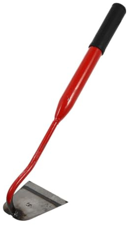 Toyvian Houe Portative en Acier au Carbone Rouge, Outil de Jardinage Multifonction pour Creuser et Désherber, Jardinage Manuel Travaux de Plein Air