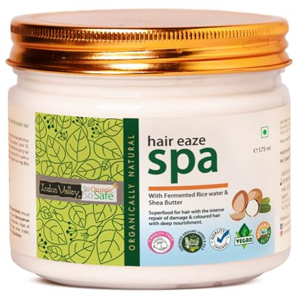 Indus Valley Eaze Hair Spa Cream Treatment for dry & damaged hair - Deep nourishing and Moisturizing Gives your hair Soft & Shiny - 175 ml
