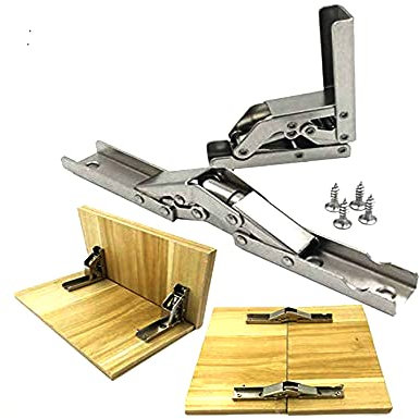 2 stücke Edelstahl 90 Grad Folding Regal Scharnier Halterung Versteckte Tischhalter Scharnier Möbel Zubehör Klappregale