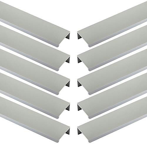 SOTECH 10 x Möbelgriffe Blankett Jane BA 4 x 110 mm Chrom matt | 480 mm 110 mm Schrankgriffe zur Montage an der Frontinnenseite inkl. Befestigungsschrauben