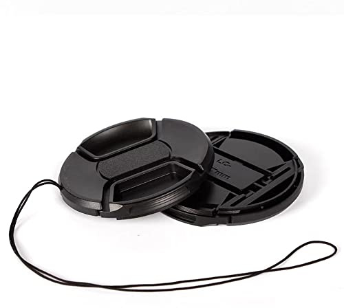 Lot de 2 capuchons d'objectif 49 mm pour Canon M50 Mark II M50 M100 kit EF-M 15-45 mm f/3.5-6.3, pour Sony A7RIV A7III RX1R NEX-7 kit FE 50 mm f/1.8, objectif E 55-210 mm (lot de 2)