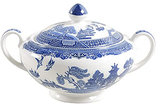 Johnson Brothers Sucrier bleu saule