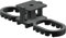 KARLE & RUBNER K&R Terraflex Pro N9 Terrassen Abstandhalter für Alu-Unterkonstruktion mit Bohrschraube C1, Schwarz