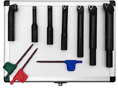PAULIMOT Bohrstangen-Set mit Wendeplatten, Ø 12 mm, für Ausdrehkopf, 7- teilig