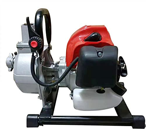 Pompa portatile per acqua sporca Pompa da giardino ingresso/uscita 1 10000L/h, pompa acqua a benzina 2 tempi 42,5CC 2HP/1,45kW Motore a benzina per irrigazione del prato