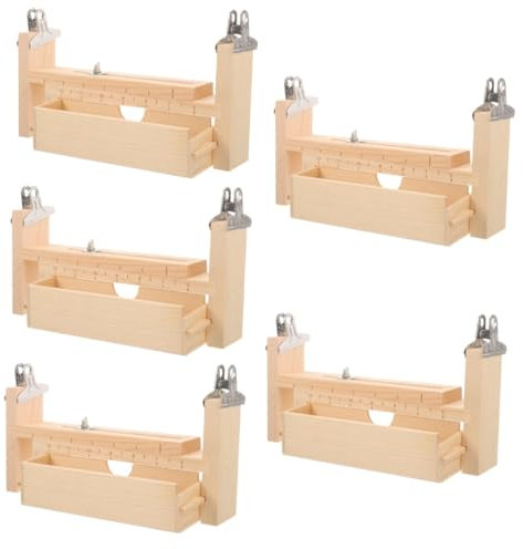 SEWACC 5sätze Holzrahmen Armband Woven Wood Frame Für Kreative Schmuckherstellung Für Handarbeiten Und Bastelprojekte Fördert Geschicklichkeit Und Geduld