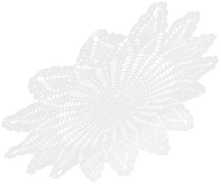 FUNOMOCYA Gehäkelte Tischdecke Aus Baumwolle Vintage Tischdeckchen Für Esstisch Couchtisch Oder Beistelltisch Zarte Tischdekoration Für Zuhause