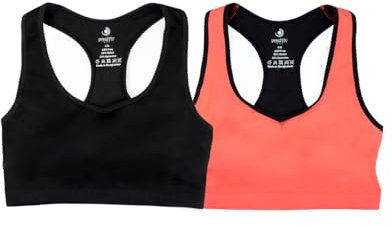 Positiv One, la positività in Tutte Le attività quotidiane Impact Bra Reggiseno Sportivo New Reggiseni Sportivi Bandeau Comfort Comfy, Set 2 Unita' (L-XL)