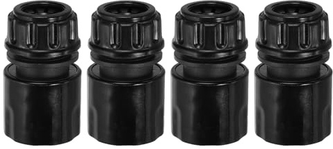PATIKIL 1/2 Schlauch Reparatur Verbinder Verlängerung 4Stk Plastik Garten Schlauch Reparatur Wasser Schlauch Verbindungsstücke Auslaufsicher Design Schwarz | Kunststoff, schnelle Wasserschlauchverbinder, auslaufsichere Designbeschläge