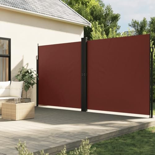Bulliing Seitenmarkise Ausziehbar Sichtschutz Garten Sichtschutz Ausziehbar Balkon Seitenmarkise Braun 200x1000 cm