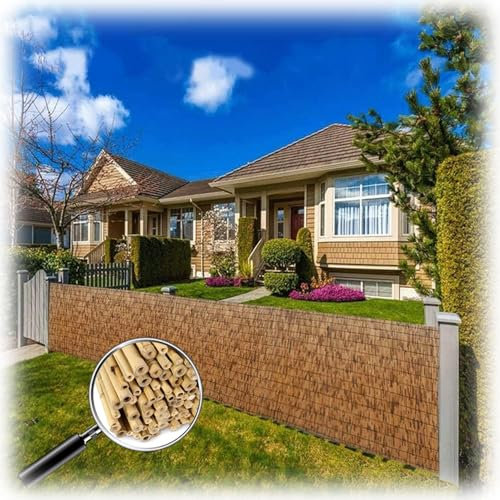 CMJYMX Bambus Schilfrohrmatte Beach | Länge 600 cm X Höhe 120 cm | Strohmatten Sichtschutz Windschutz Sichtschutzmatte | Bambusmatte Als Wind- & Blickschutz Für Garten & Balkon(H50*L500cm)