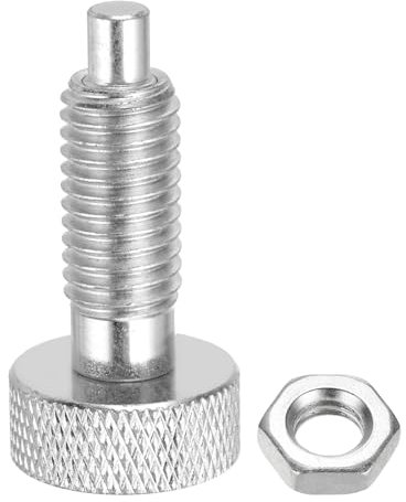sourcing map Spring Plunger M12x1.75 Thread Size Pin Dia.4mm Non-Locking Stainless Steel