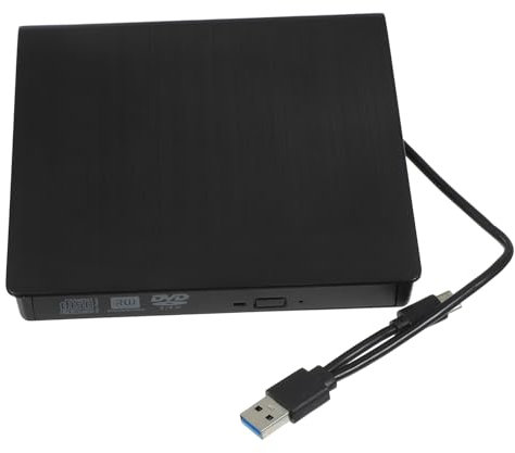 FELTECHELECTR Dual Interface External Cd Dvd Player for Type-c High-speed Data Transmission Easy Installation Compact Portable