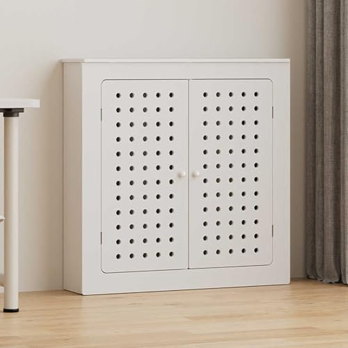 Cubierta Del Radiador Blanco, Cubre Radiador Decoración Radiator Tapar La Calefacción MDF, Moderno Estante Para Radiador Vertical Para Sala De Estar Dormitorio(80*90*20cm/31.5*35.4*7.9in)