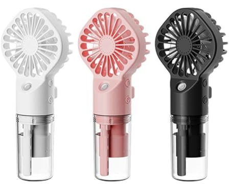 Kioball Handsprühventilator, Einstellbarer Wiederaufladbarer Miniventilator, Geeignet für Campingreisen im Freien, Starker Windbefeuchtungsventilator