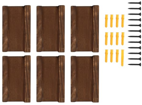 Nicear 6 Piezas Estante De Pared Para Discos Estante Para Discos De Vinilo Montaje En Pared Cuña De Madera Estantes Flotantes Fácil Instalación Estantes Flotantes