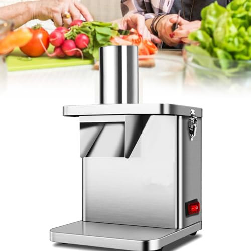 WOTZOV Licuadora y picadora de Frutas y Verduras, picadora eléctrica de Cebolla y Alimentos, picadora automática de Frutas y Verduras de Acero Inoxidable, 8 mm