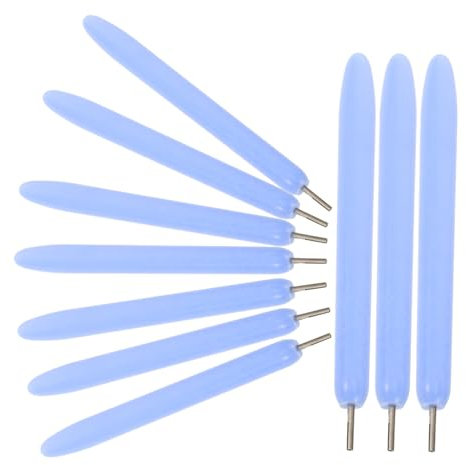 Housoutil 10 Stück Papierstift Falten Bastelsets Geschlitzt Bausatz TIPP Elektrischer Quilling-Stift Herstellung Quilling-kleber Quilling-kit Aus Papier Quilling-Papier Plastik Sky-Blue