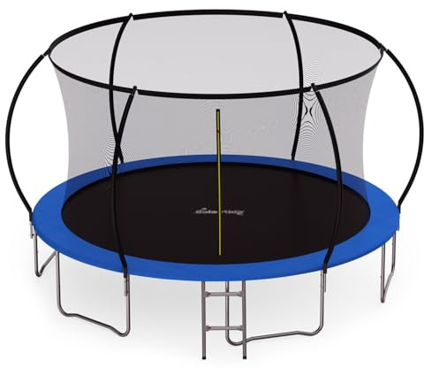 GALACTICA Trampoline 14FT with Safety Net & Ladder, Enclosure, Toddler Trampoline for 3+, Kids, Outdoor, Waterproof, Easy Assembly