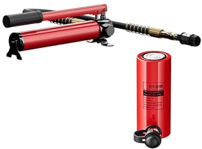 Cilindri idraulici da 10 tonnellate, martinetti idraulici con pompe manuali, martinetti con corsa da 100 mm/4 pollici, martinetti idraulici portatili, cilindri di sollevamento idraulici(10T jack+CP-18