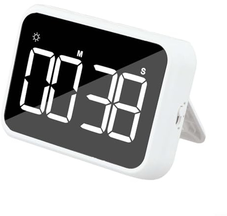 1 minuteur électronique à LED, compte à rebours de cuisine avec portée de 99 min et 59 secondes, fonction mémoire et luminosité réglable, 3 réglages de volume, pour la cuisine, la pâtisserie, les