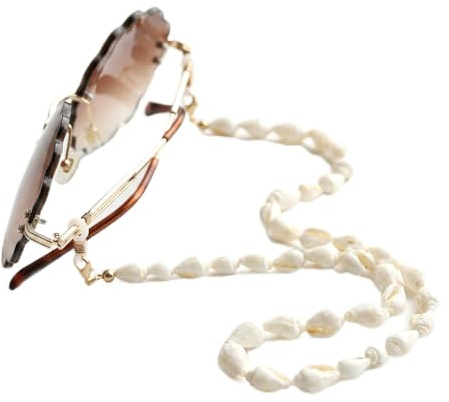 Katyjun Brillenkette Damen mit Einzigartigem Muschel-Design Fixiert Brille für Lesen und Büro Leichtgewichtiger Brillenband ohne Druckgefühl brillenband herren