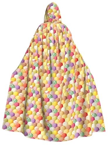 Gvndaa Disfraz de carnaval con capucha para adultos, con estampado de helado, para fiestas temáticas de cosplay