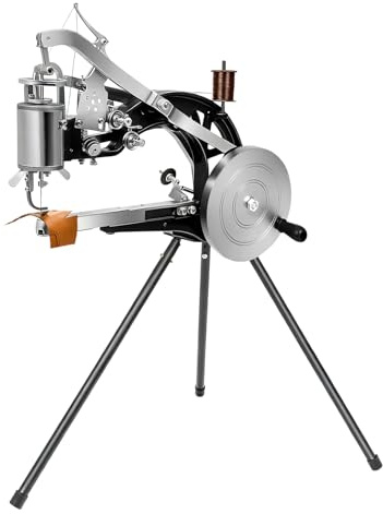 Handheld Leather Sewing Machine, Heavy Duty Hand Machine Cobbler Shoe Repair Machine, Leather Cobbler Sewing Machine with Needles for Canvas, Linen, Bags, Shoes