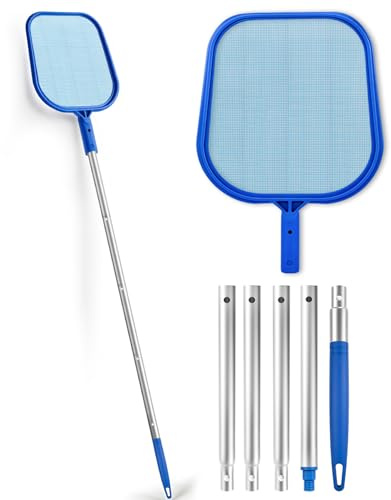 MRUN BONE Pool Kescher 155cm Poolkescher Feinmaschig Netz für Pool, Schwimmbad, Teich, Aufstellpool, Planschbecken, Algen, Aufblasbarer Pool