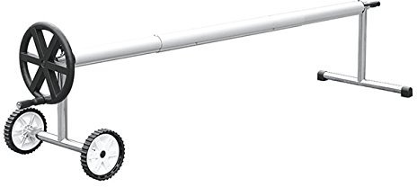 International Pool Protection Enrollador en Acero INOX para Mantas de Burbujas Extensible. para Piscinas de hasta 6.45 Metros de Ancho con Tubo de 102mm de Ø